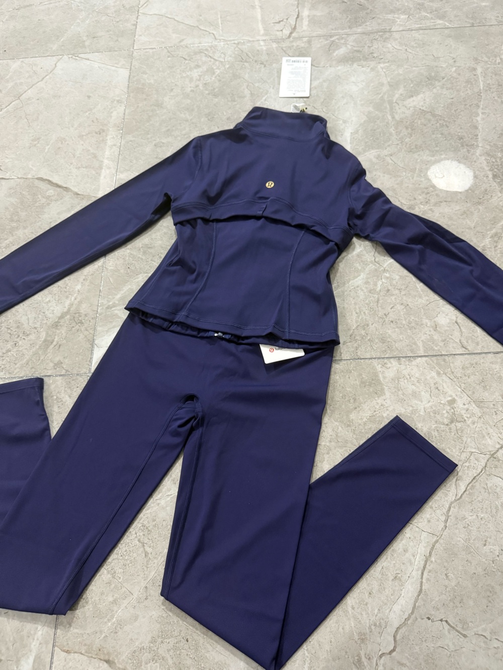 lululemon athletica Navy Zip Jacket & High-Rise Leggings Set - Picture 3 of 4